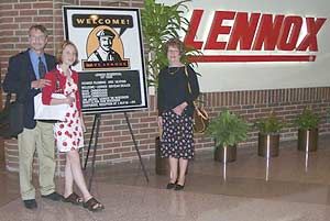 Owners of Kramer Plumbing and Heating Inc. at Lennox Corporate Headquarters